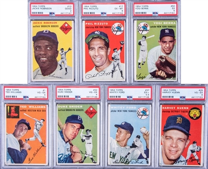 1954 Topps Stars and Hall of Famers PSA-Graded Collection (7 Different)